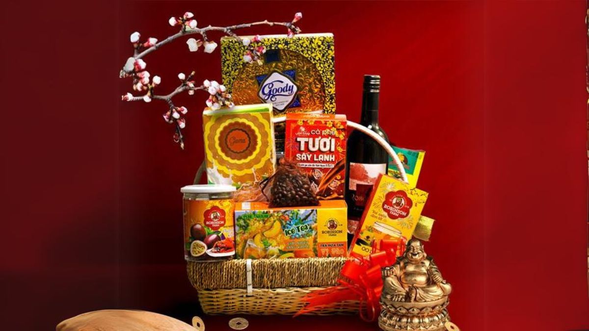 Hộp quà Tết truyền thống - mẫu quà Tết công ty, doanh nghiệp