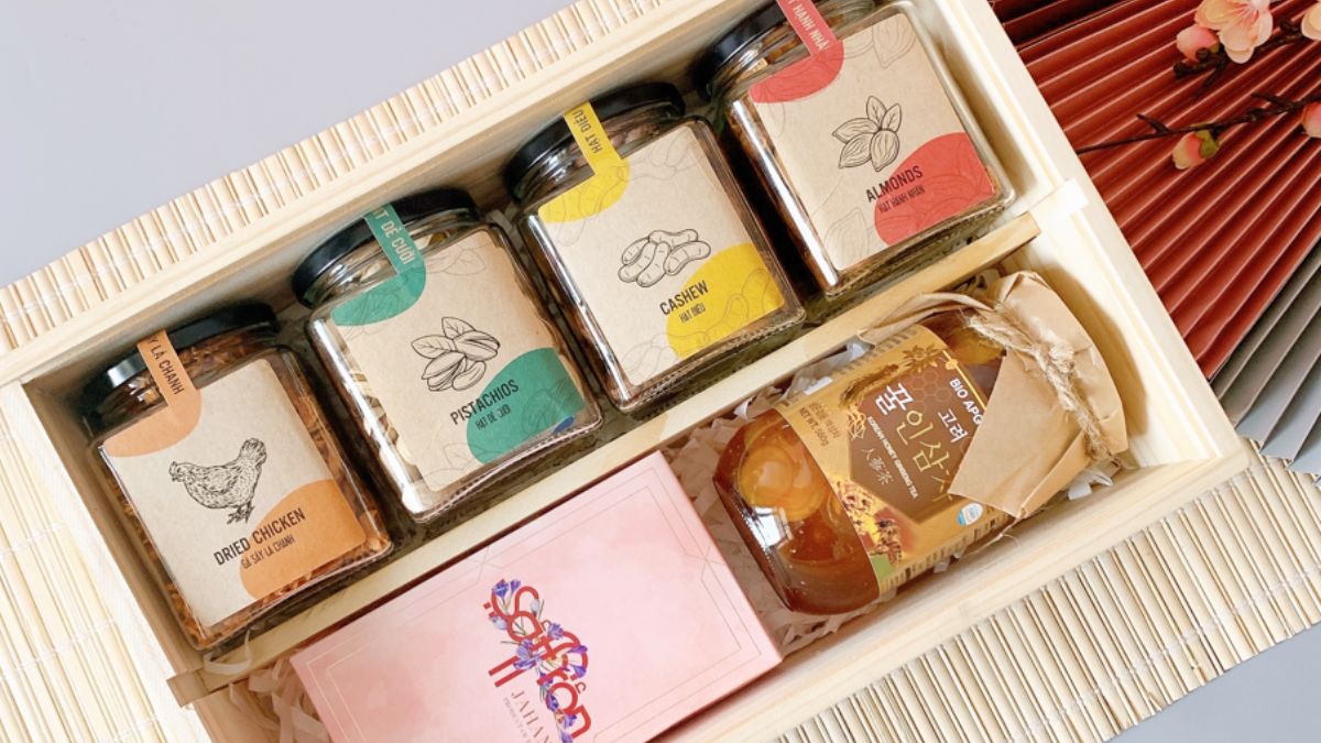 Hộp quà Tết ANS 0 - top set quà tết giá rẻ sang trọng