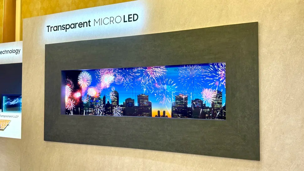 Concept TV microLED trong suốt của Samsung