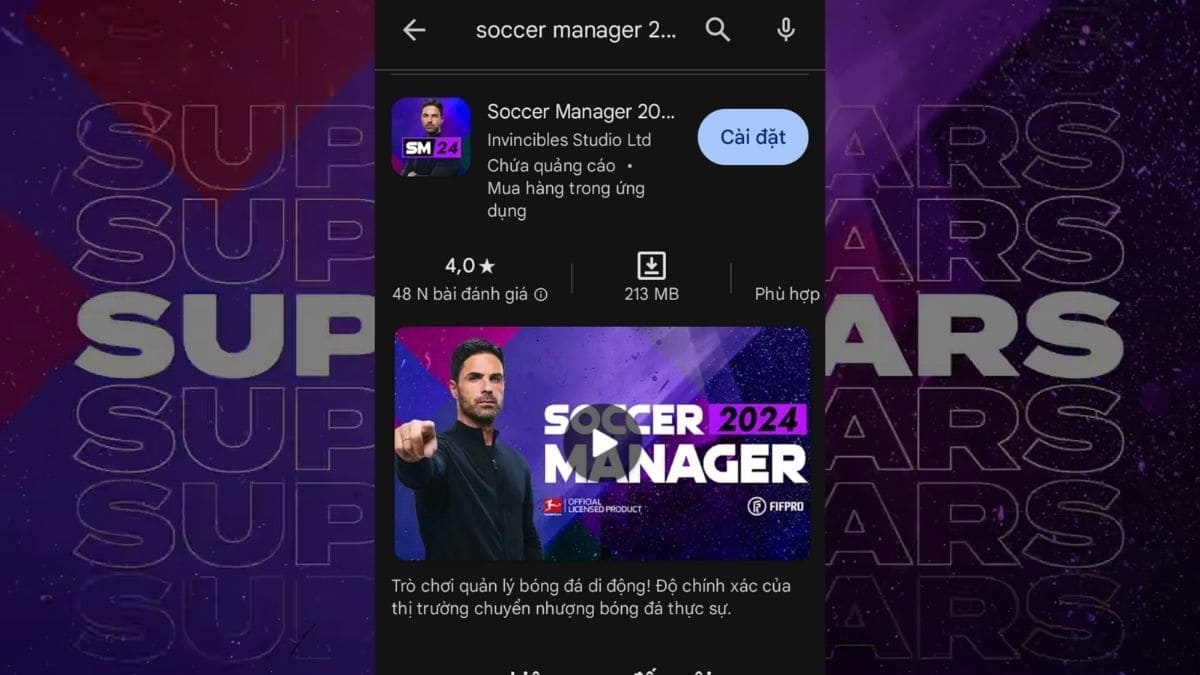 Cách tải Soccer Manager 2024 trên điện thoại Android bước 2