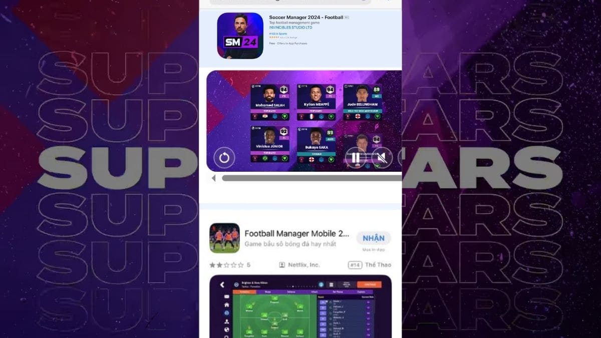 Cách tải Soccer Manager 2024 trên điện thoại iOS bước 1