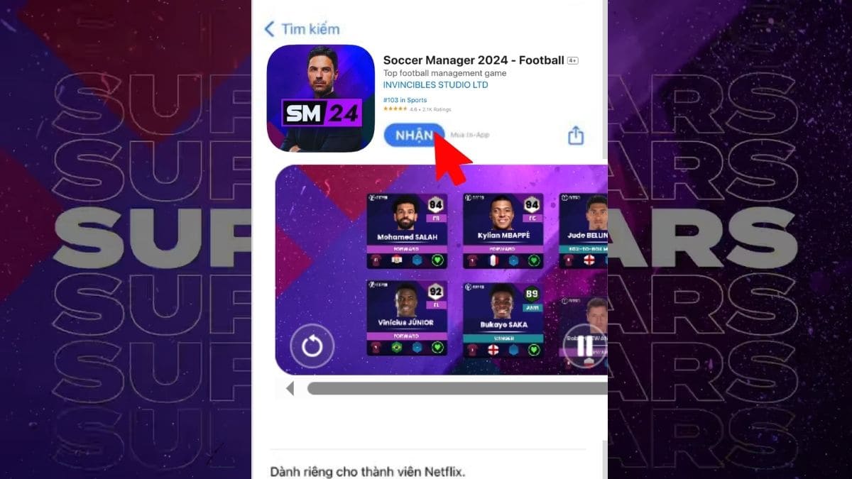 Cách tải Soccer Manager 2024 trên điện thoại iOS bước 2