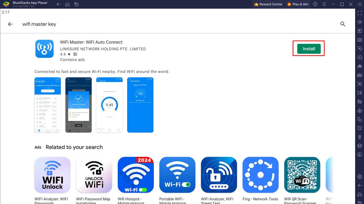 Cách tải ứng dụng WiFi Master cho máy tính/ PC bước 3