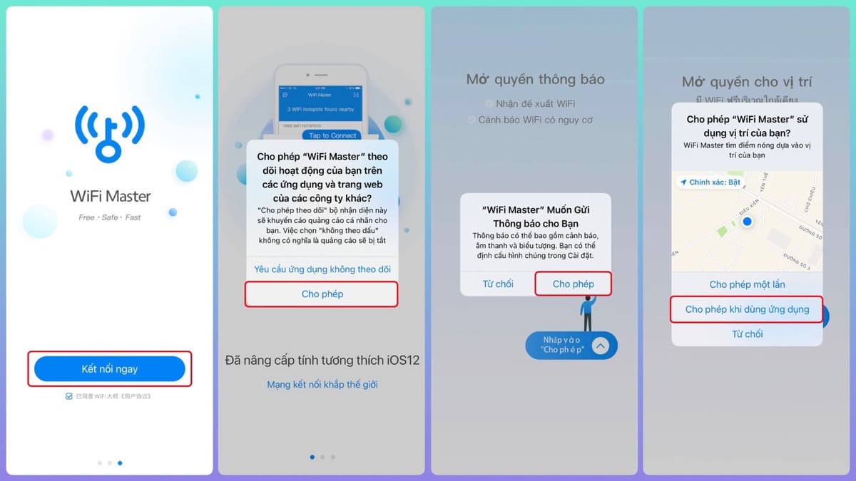 Cách tải và thiết lập ứng dụng Wifi Master cho điện thoại iOS bước 3
