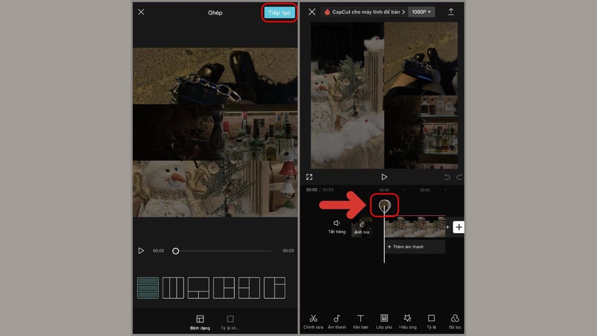 Thủ thuật 6 - Cách ghép ảnh trên CapCut bước 2