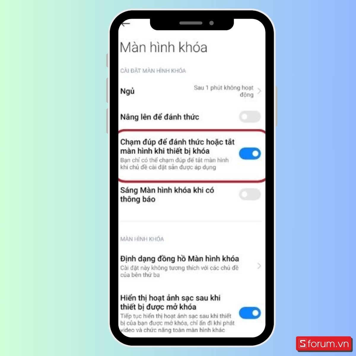 Cách thiết lập chỉ chạm 2 lần để mở máy trên Xiaomi Redmi Note 13