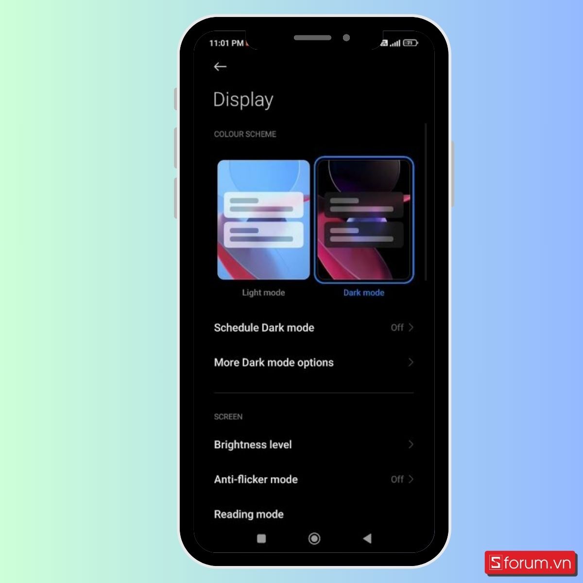 Cách chuyển sang chế độ Dark Mode trên Redmi Note 13 series