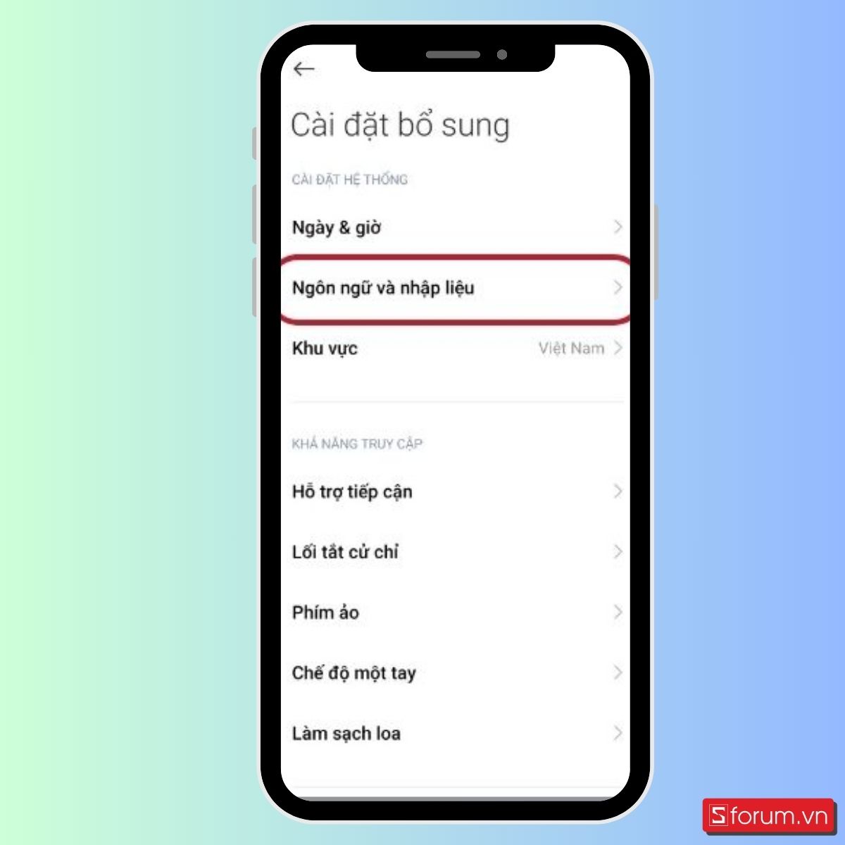 Cách đổi ngôn ngữ trên điện thoại Xiaomi Note 13 - bước 2
