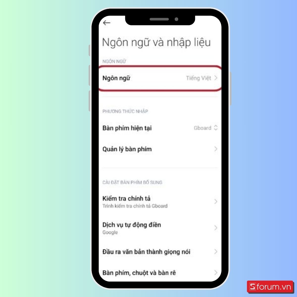 Cách đổi ngôn ngữ trên điện thoại Xiaomi Note 13 - bước 3