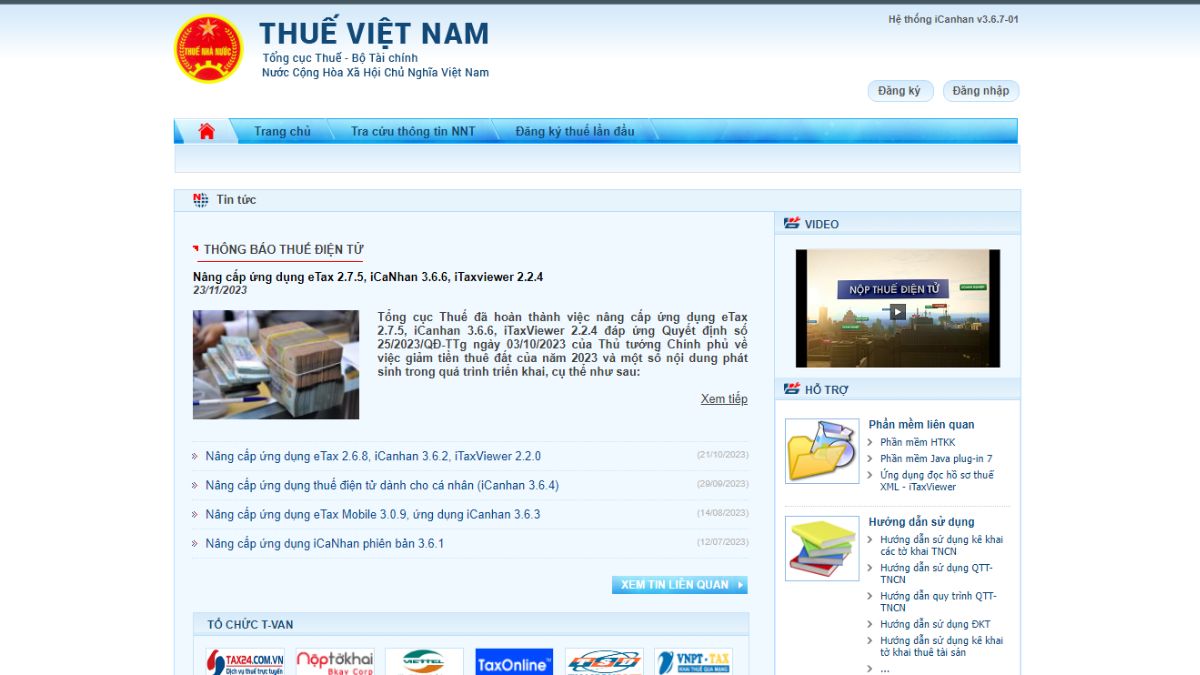 Tra cứu thuế thu nhập cá nhân online qua website Thuế Điện Tử