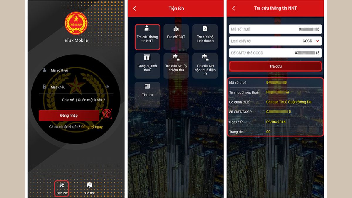 Tra cứu thuế thu nhập cá nhân bằng app eTax Mobile