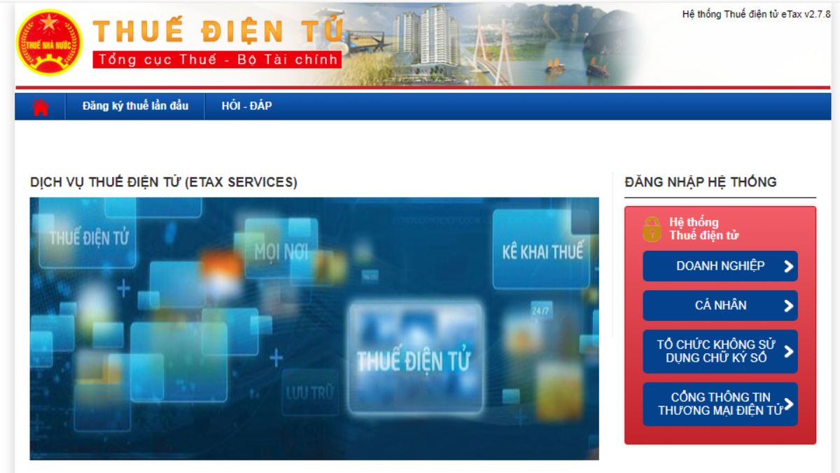 Tra cứu mã số thuế thu nhập cá nhân trên website Thuế Điện Tử bước 1