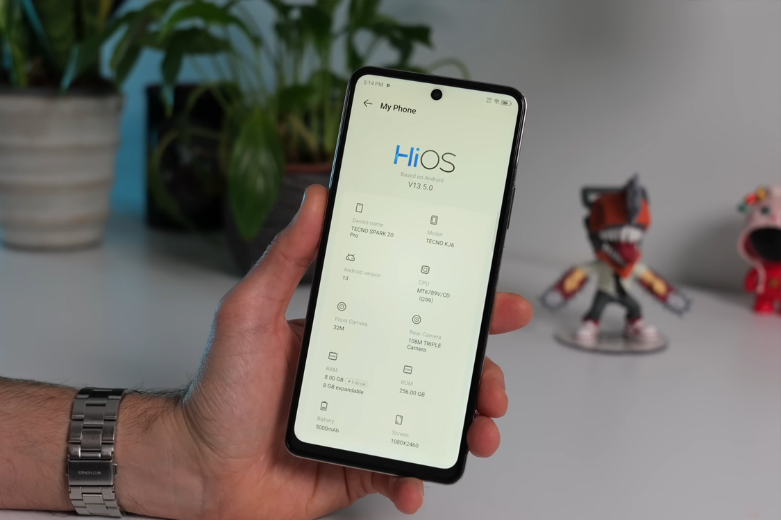 Tecno Spark 20 Pro sử dụng giao hiện người dùng HiOS