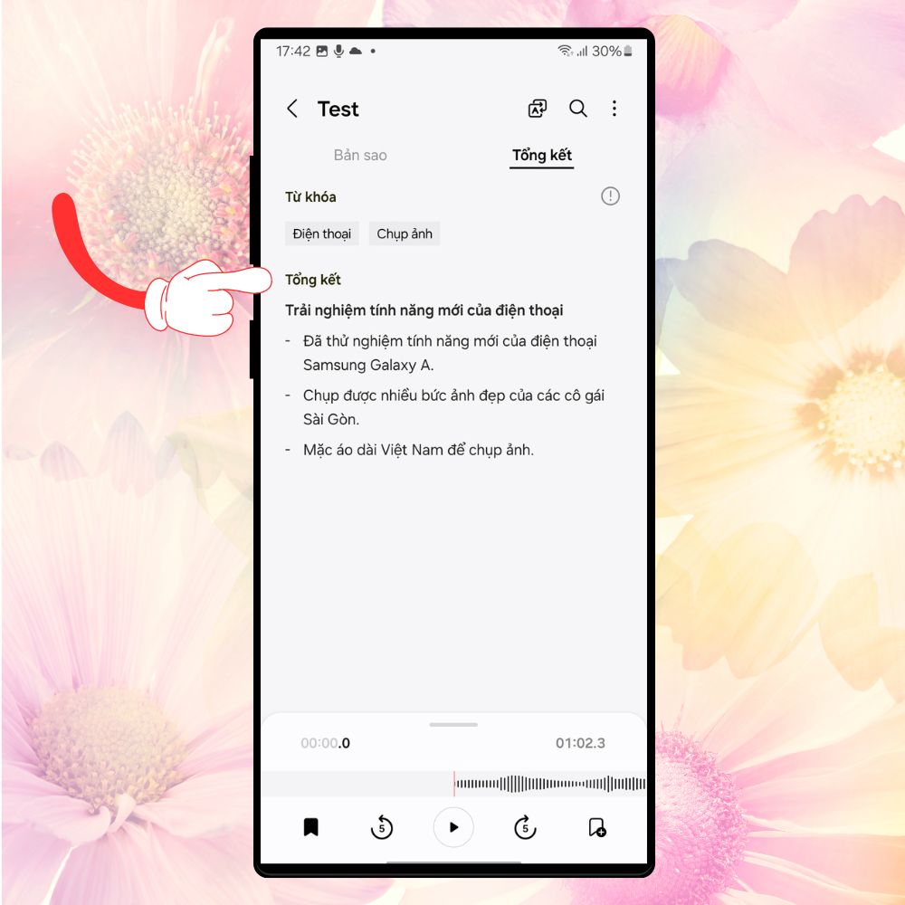 Cách sử dụng tính năng trợ lý ghi âm trên Samsung Galaxy S24 Series 10