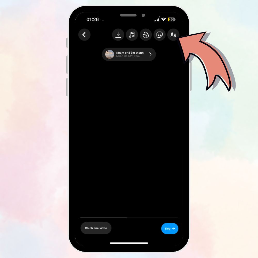 Cách ghim văn bản trong video Reels Instagram chưa đầy 5 giây 3