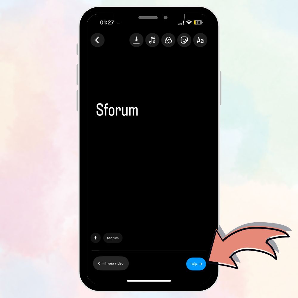 Cách ghim văn bản trong video Reels Instagram chưa đầy 5 giây 5