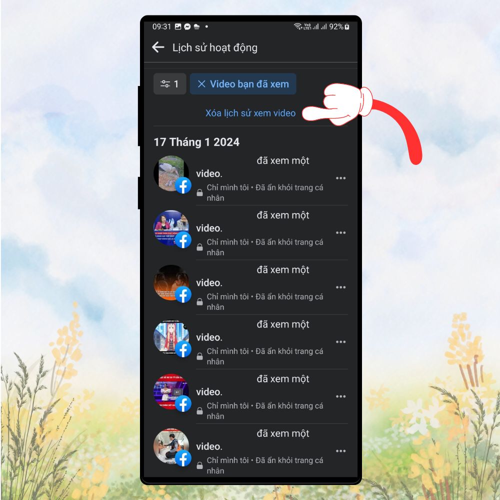 Cách xóa video đã xem trên Facebook vô cùng đơn giản và nhanh chóng 6