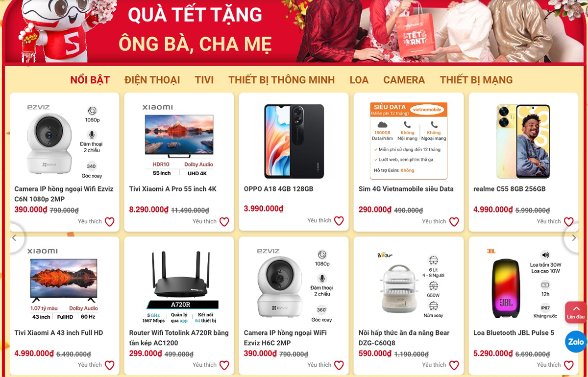 Deal hot cho ông bà, cha mẹ