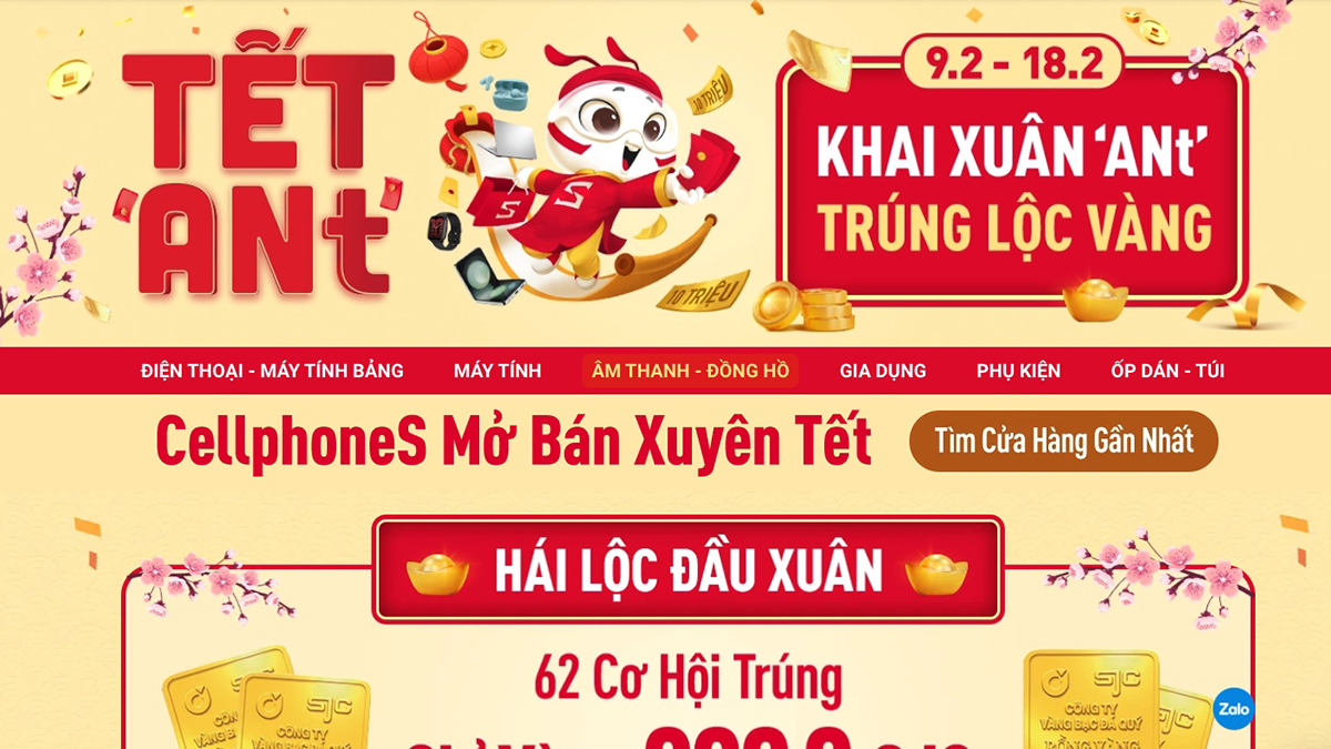 Khai Xuân ANt - Trúng Lộc Vàng tại CellphoneS