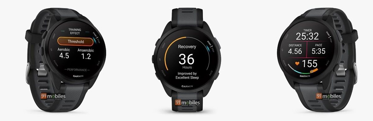 Garmin Forerunner 165 có thiết kế bắt mắt