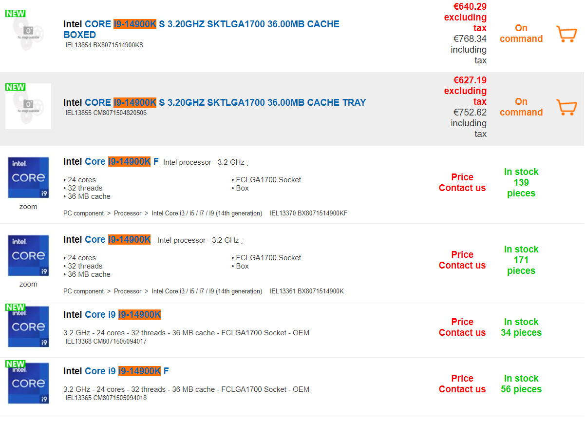 Giá bán Intel Core i9-14900KS