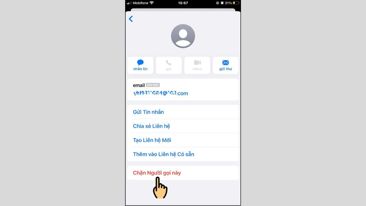 Cách chặn tin nhắn vnEdu trên iPhone nhanh chóng bước 4
