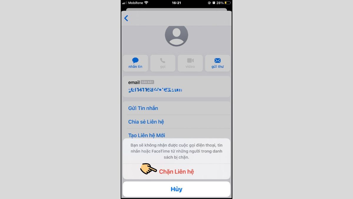 Cách chặn tin nhắn vnEdu trên iPhone nhanh chóng bước 5