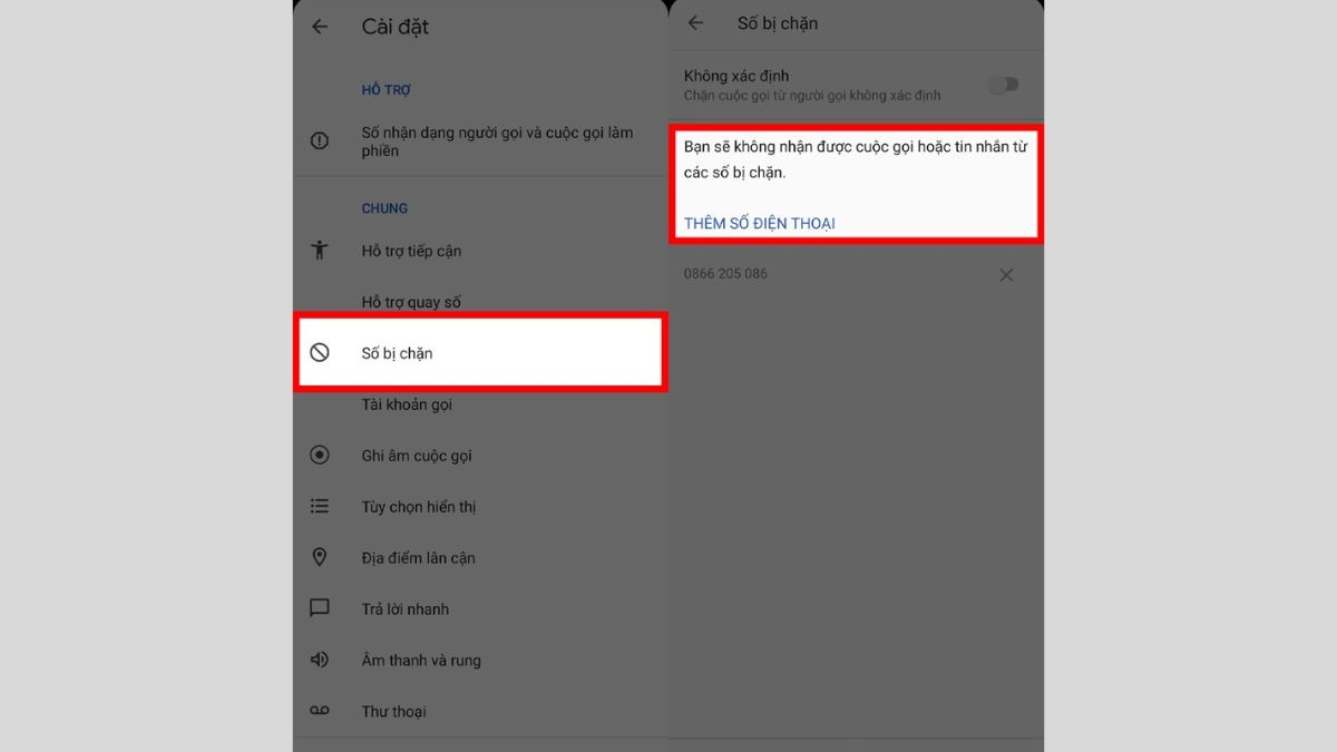 Cách chặn tin nhắn vnEdu trên Android cực dễbước 2