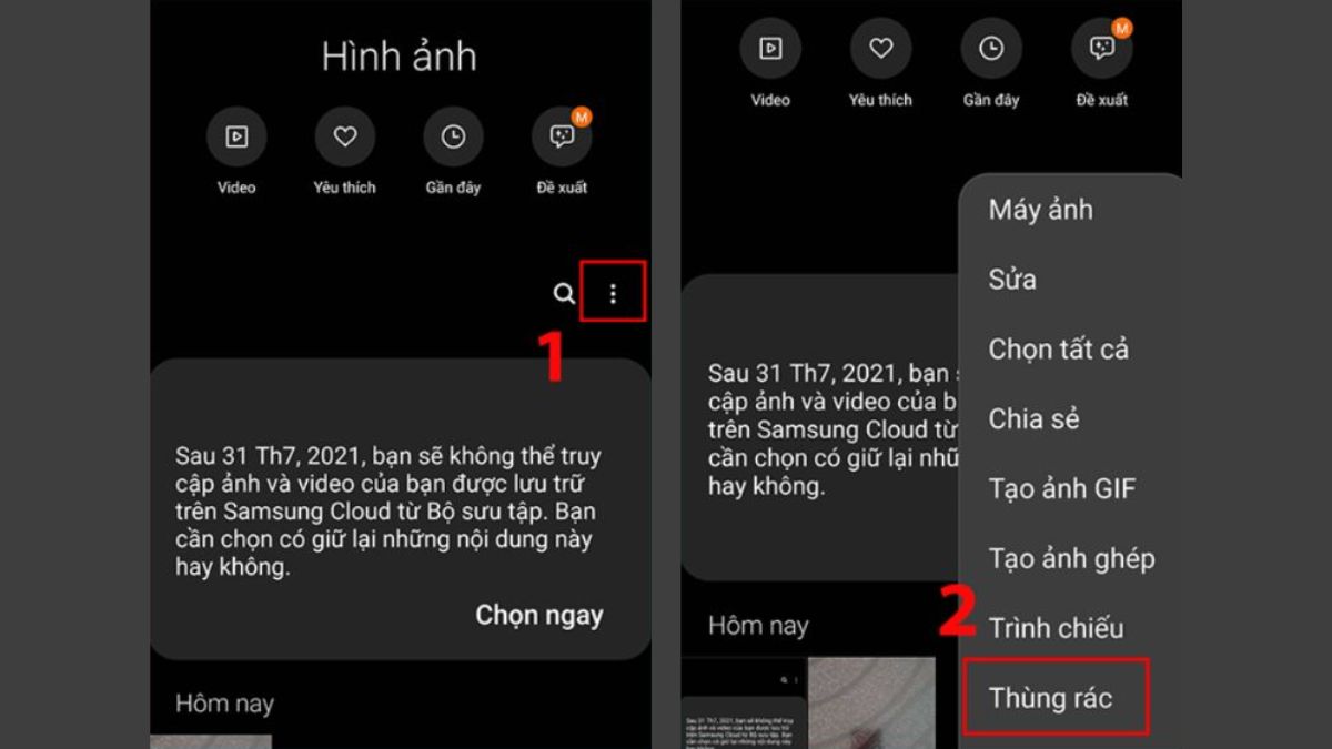 Cách khôi phục ảnh đã xóa trên Samsung từ thùng rác bước 1