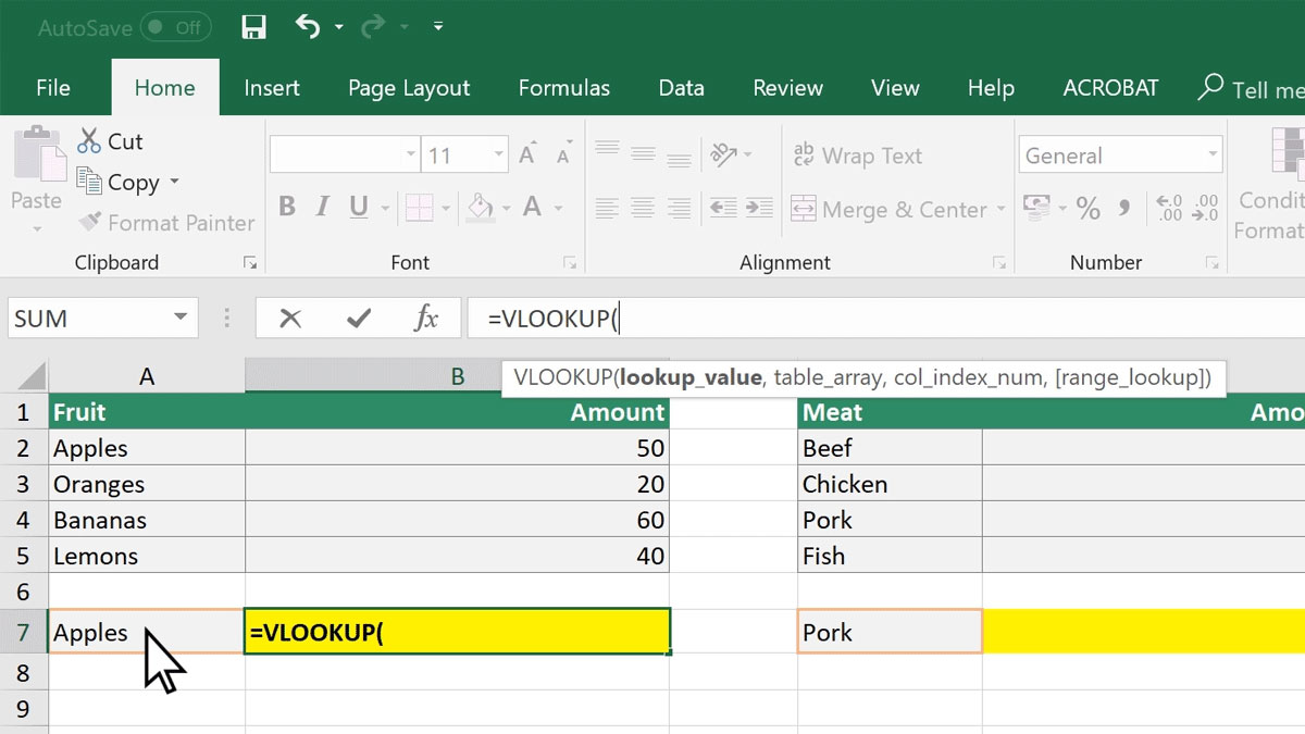 Giới thiệu hàm VLOOKUP