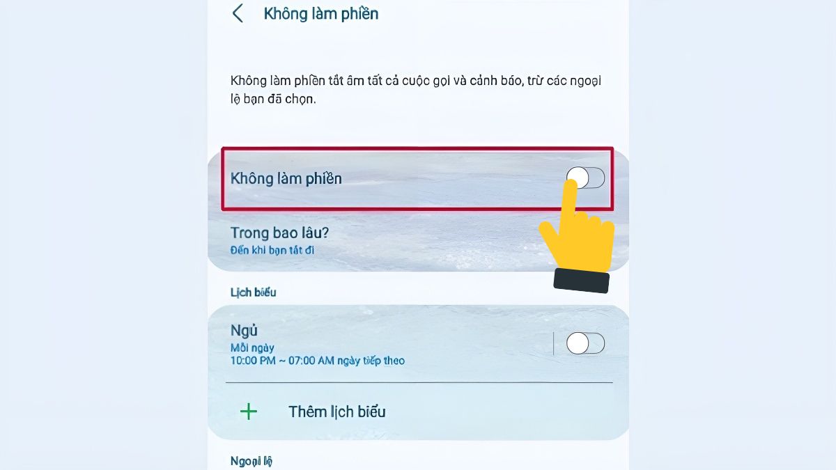 Cách tắt chế độ ưu tiên trên Samsung tự động bước 2