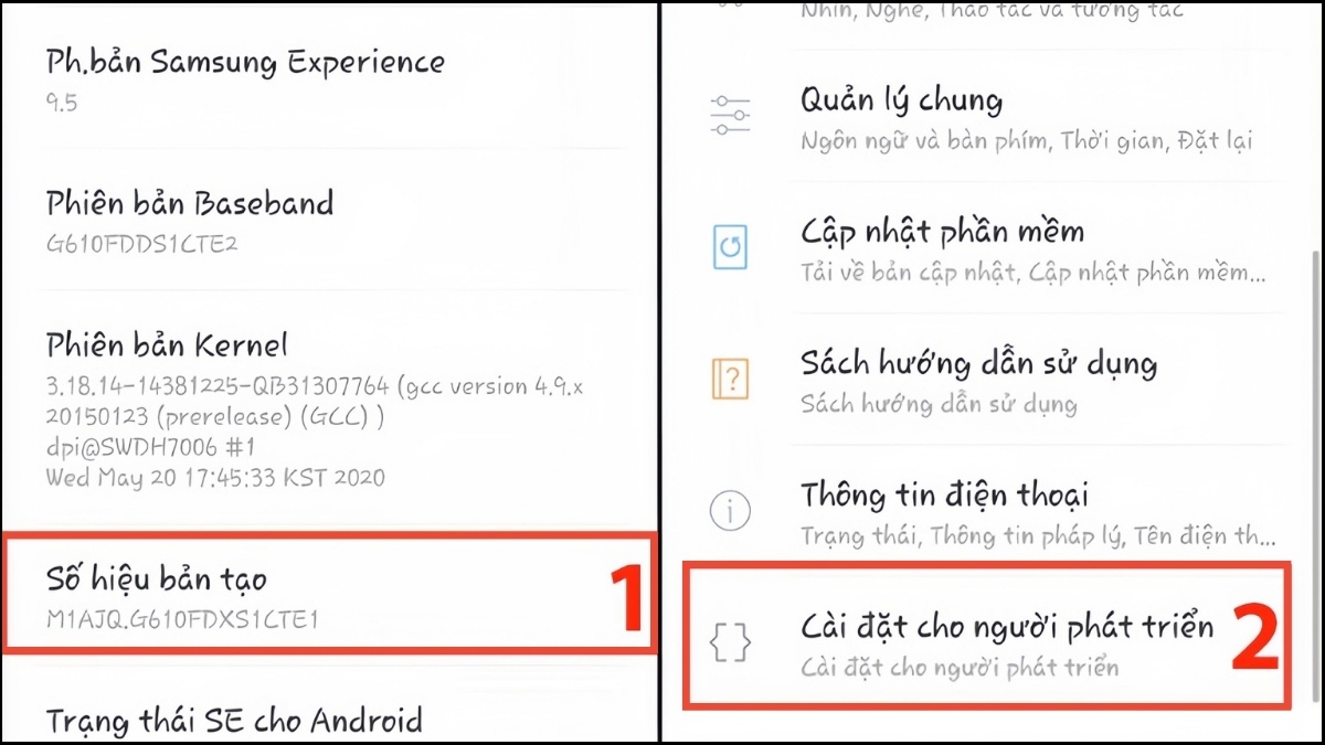 Cách tắt USB trên điện thoại Samsung bước 2
