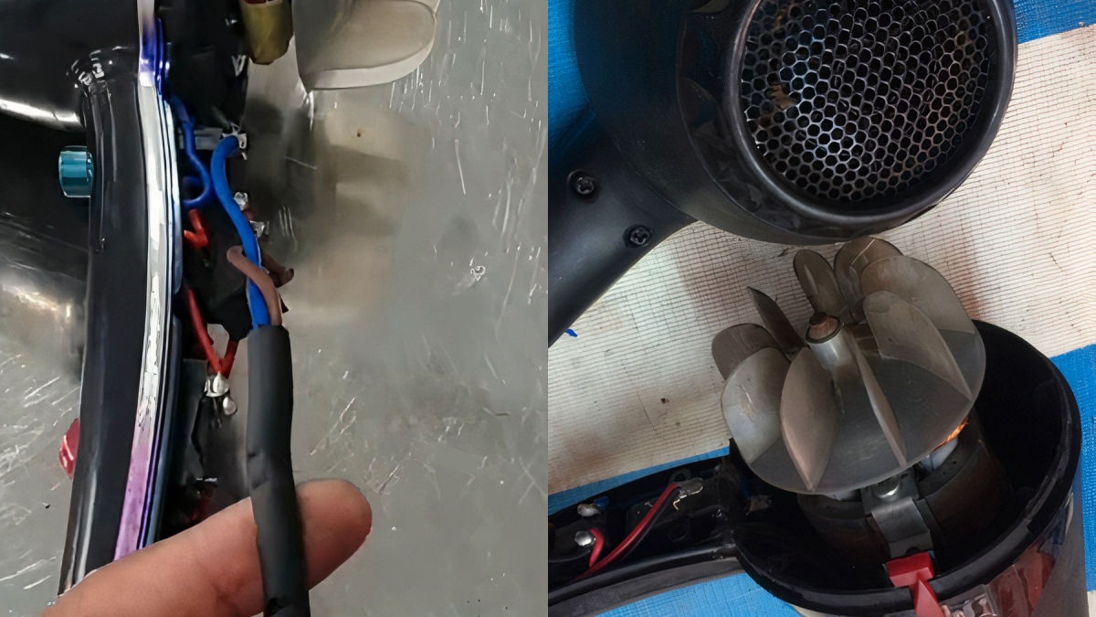 Hướng dẫn cách tháo máy sấy tóc bước 4
