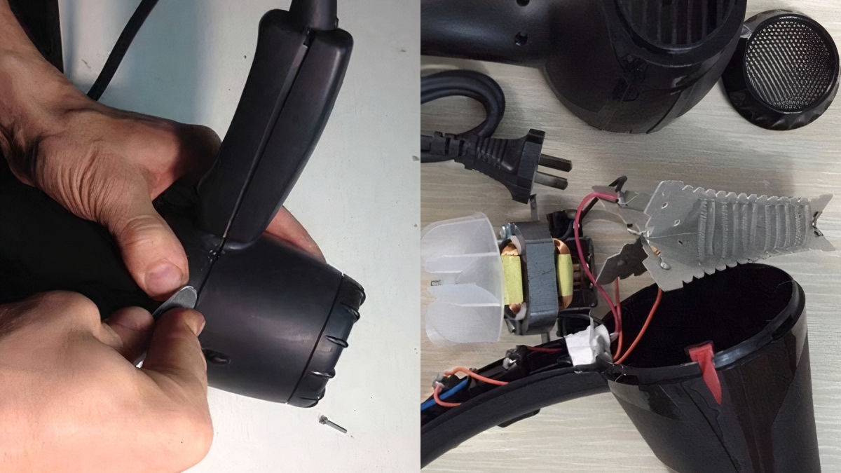 Hướng dẫn cách tháo máy sấy tóc bước 5