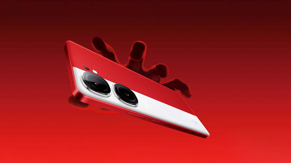 iQOO Neo 9 Pro có thiết kế mặt lưng hai tông màu trên phiên bản Fiery Red