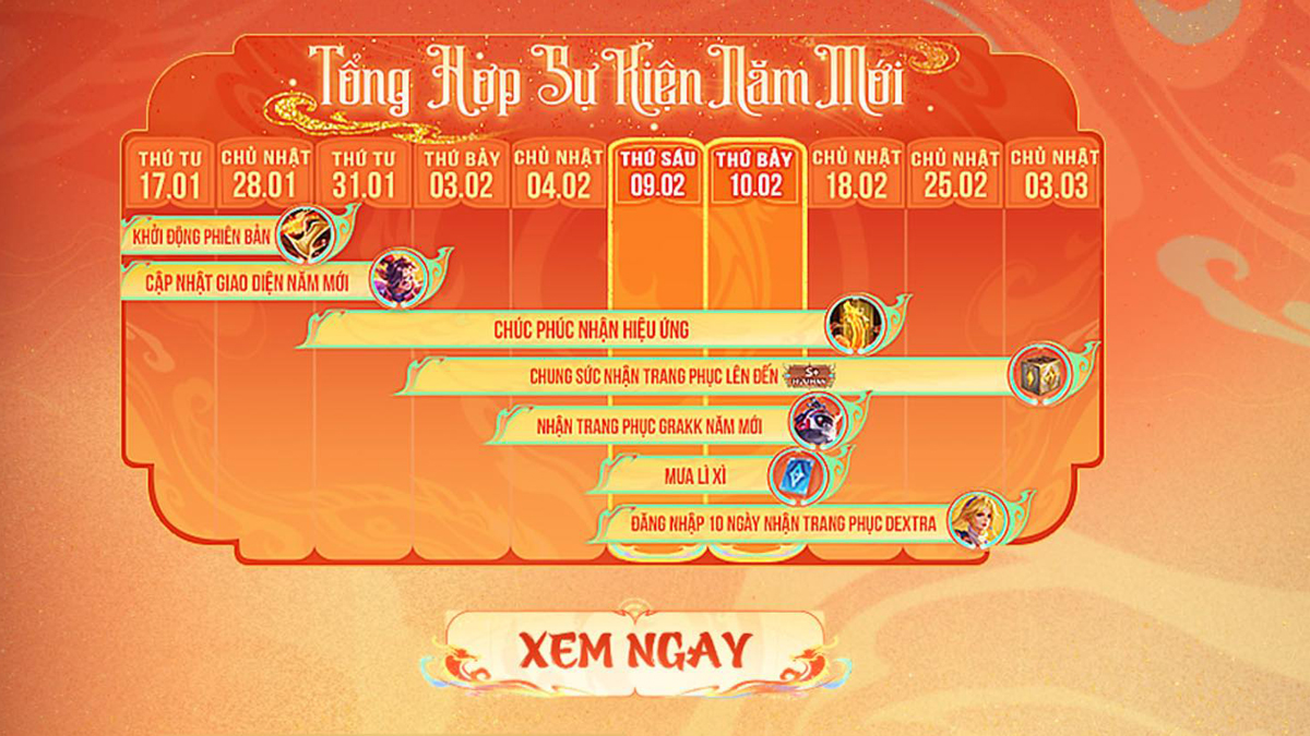 Tổng hợp sự kiện Tết Liên Quân 2024