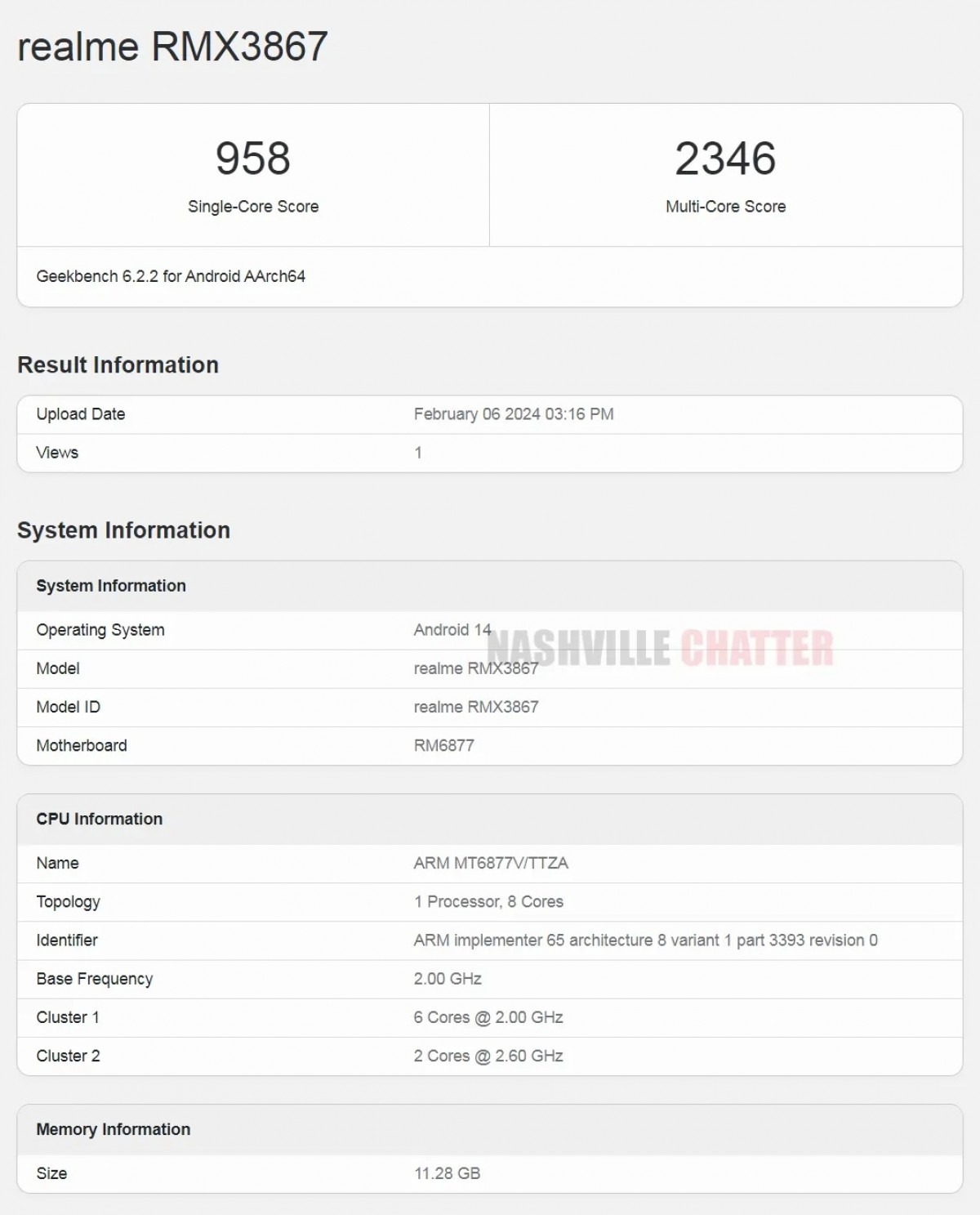 realme 12+ 5G lộ hiệu năng khá tốt trên Geekbench