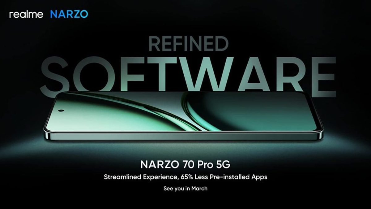 realme Narzo 70 Pro 5G có màn hình phẳng