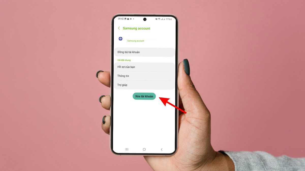 Cách xóa tài khoản Samsung Account bước 3