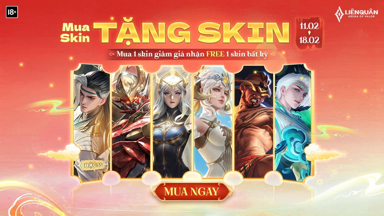 Sự kiện hot nhất năm 2024 - Mua skin Liên Quân tặng skin miễn phí