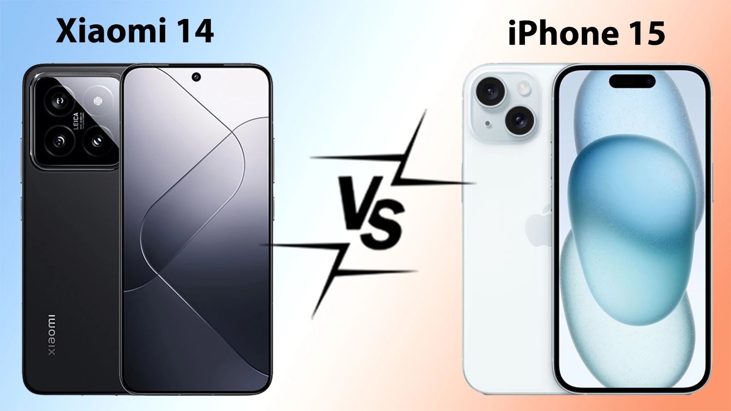 So sánh Xiaomi 14 và iPhone 15