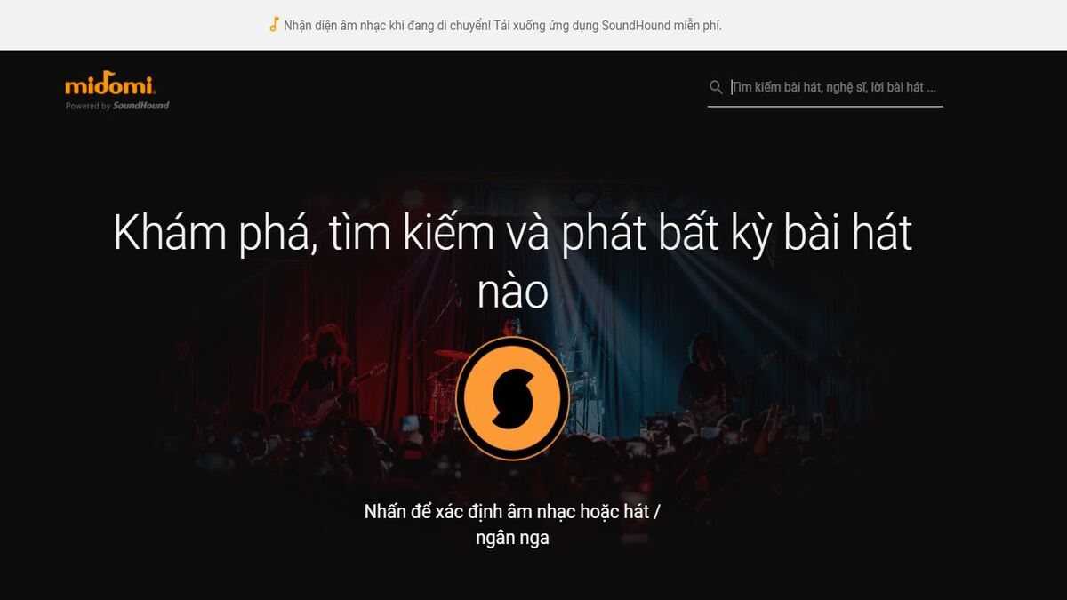 Tìm bài hát qua giai điệu với website