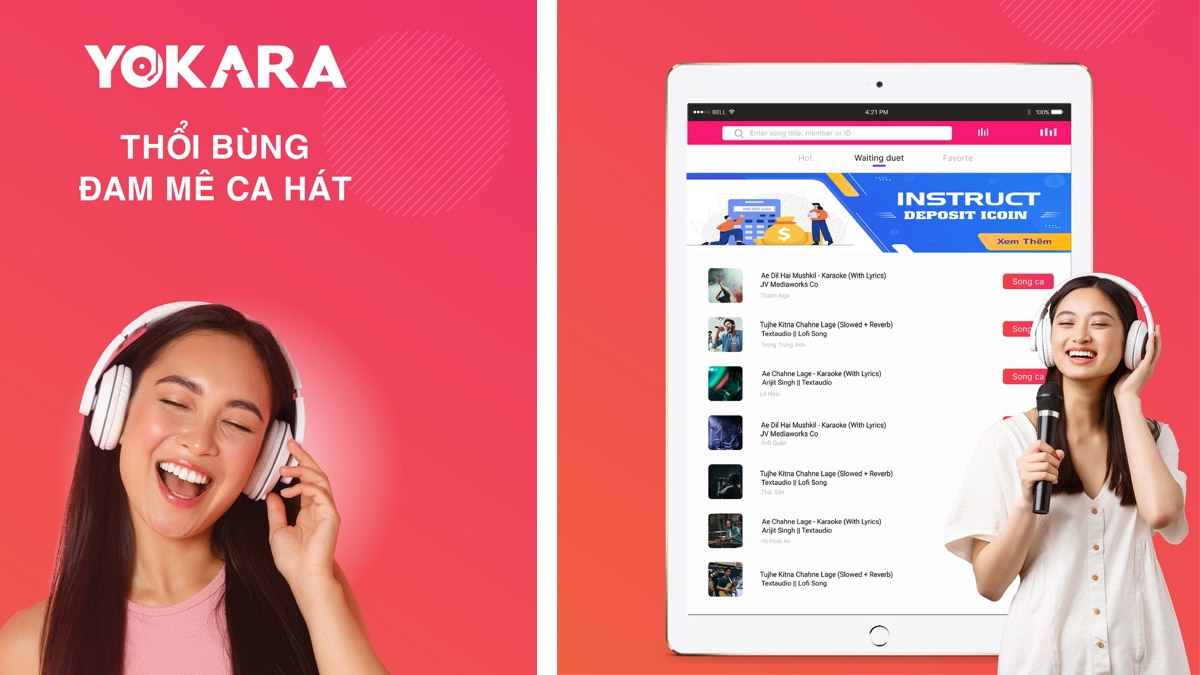 Yokara - app Hát Karaokethu âm hay nhất