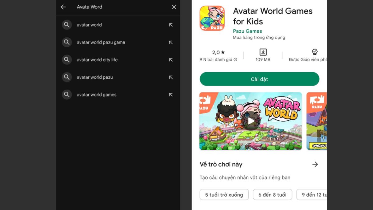 Hướng dẫn cách tải Avatar World trên điện thoại Android