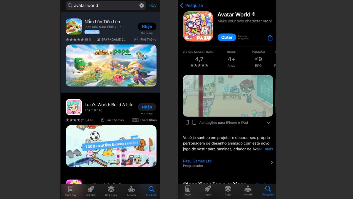 Hướng dẫn cách tải Avatar World trên điện thoại iOS