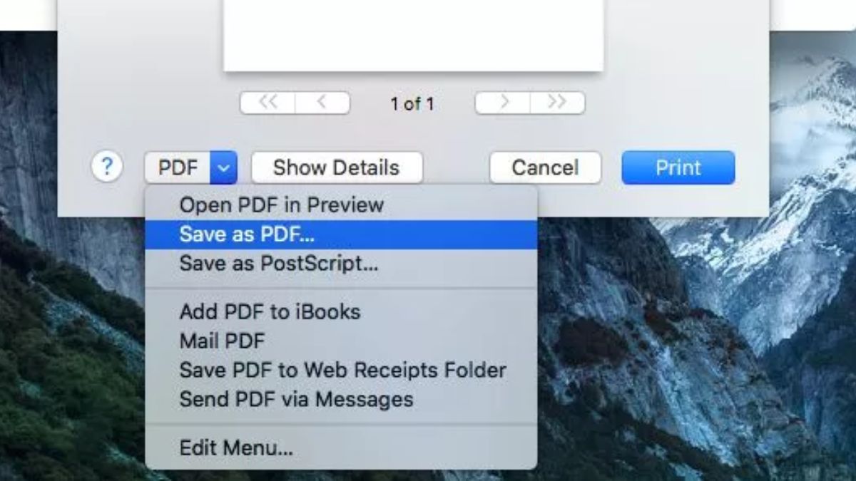 Cách in file PDF trên macOS