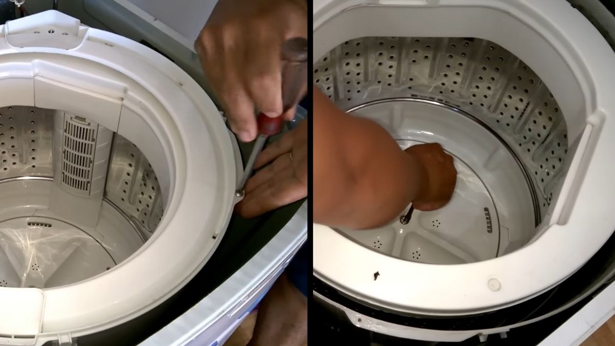 Cách vệ sinh máy giặt cửa trên tại nhà bước 3