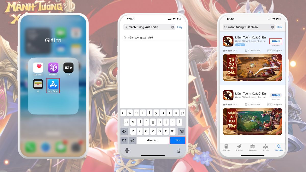 Cách tải Mãnh Tướng Xuất Chiến trên điện thoại