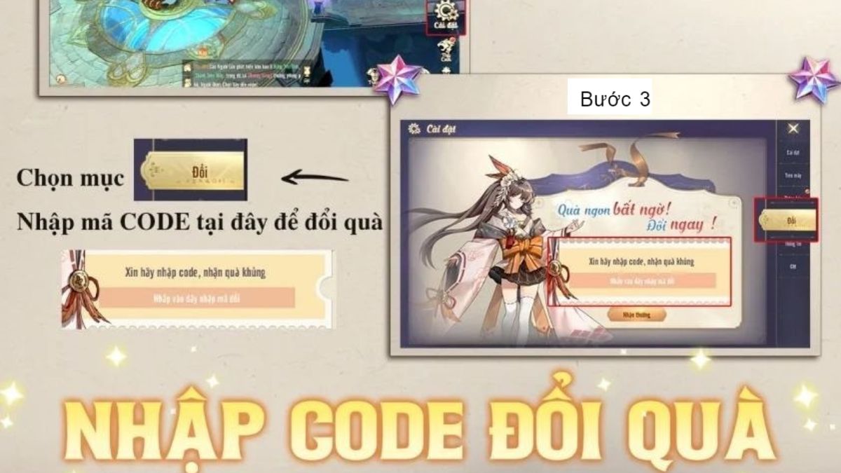 Hướng dẫn nhập code Mộng Ảo Đại Lục M mới nhất bước 3