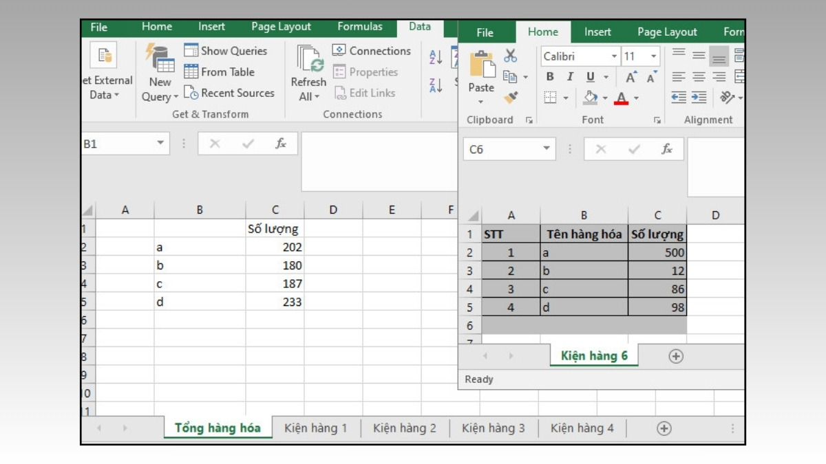 Thêm dữ liệu ở file Excel khác
